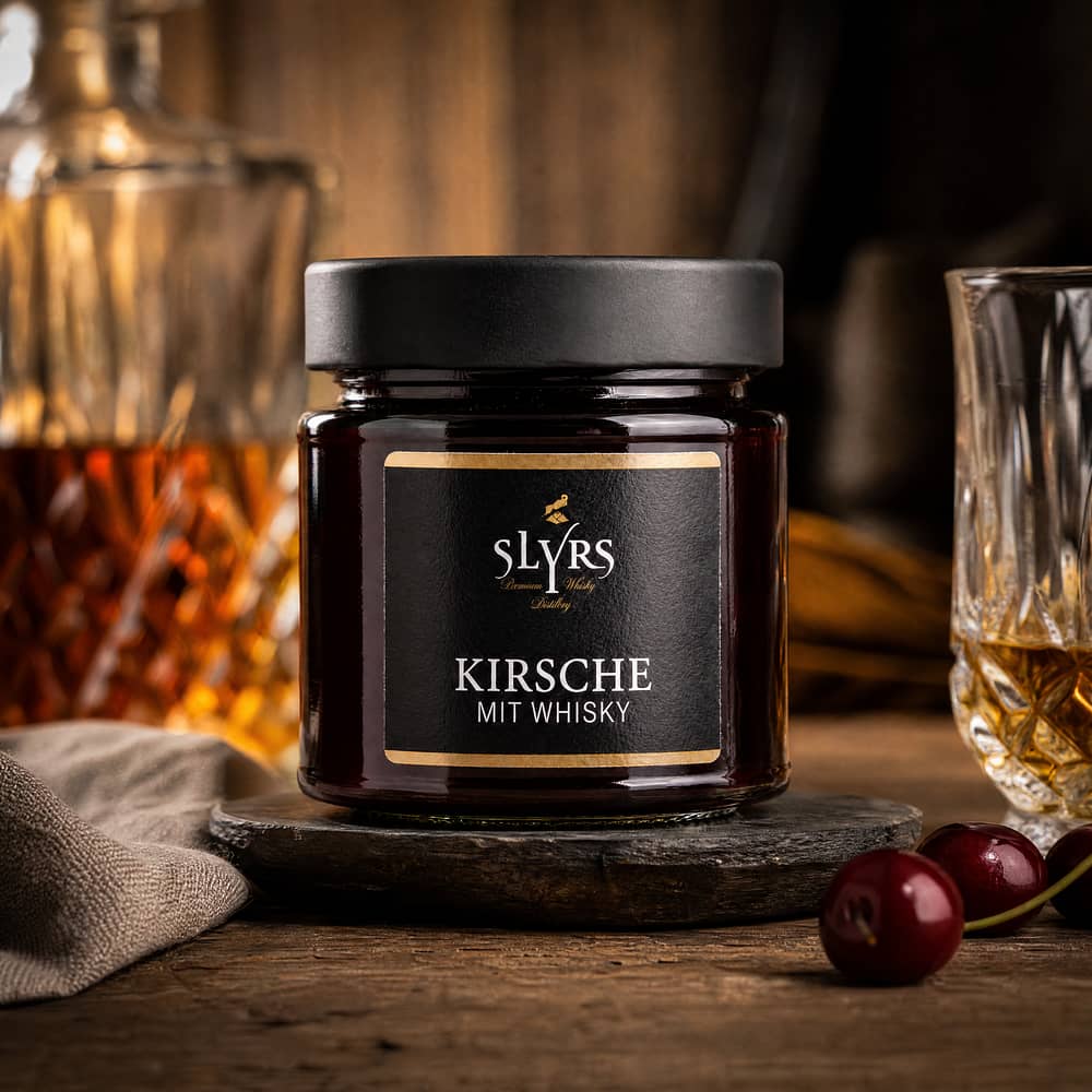 Slyrs Fruchtaufstrich Kirsche mit Whisky 225 Gramm/ 7.0% vol Produktbild