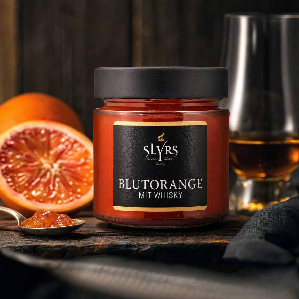 Slyrs Marmelade Blutorange mit Whisky 225 Gramm/ 7.0% vol Produktbild