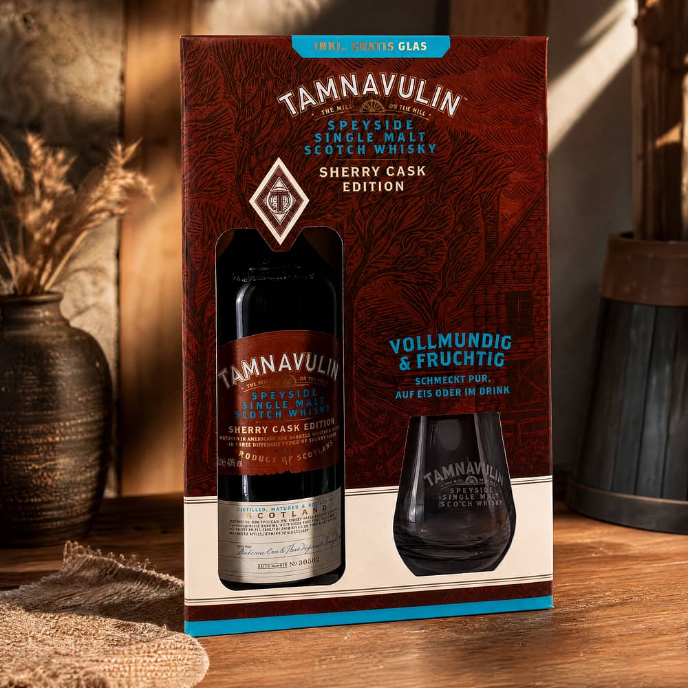 Tamnavulin Sherry Cask Edition Geschenkset inkl. Glas 0,70 Liter/ 40.0% vol Produktbild