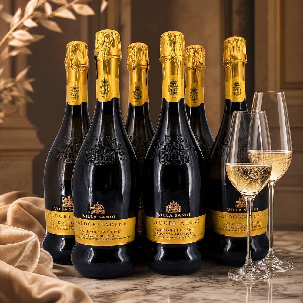 Villa Sandi Prosecco Valdobbiadene Superiore Spumante DOCG Extra Dry 6er Sparset 4,50 Liter/ 11.0% vol Produktbild