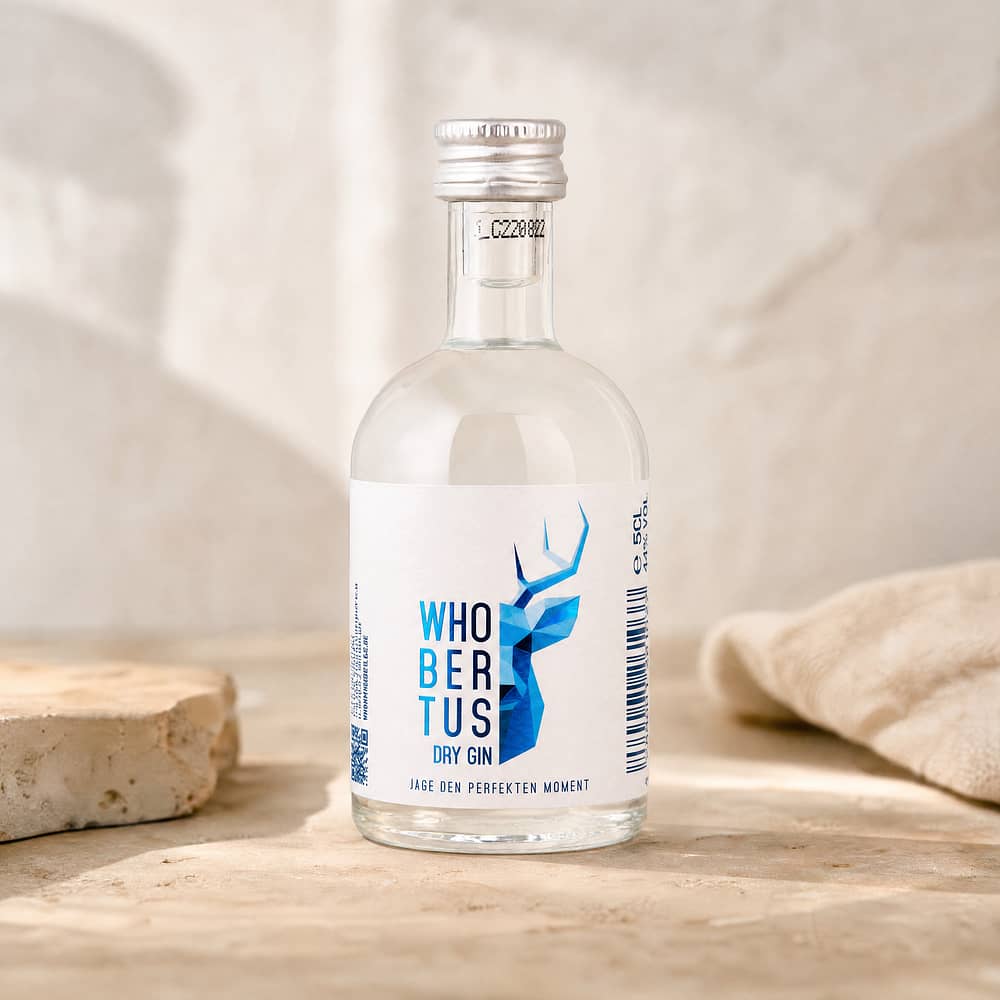 WHOBERTUS Dry Gin Miniatur 0,050 Liter/ 42.0% vol Produktbild