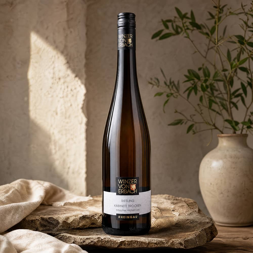 Winzer von Erbach EG Riesling Kabinett Erbacher Michelmark trocken Jahrgang 2023 0,750 Liter/ 11.0% vol Produktbild