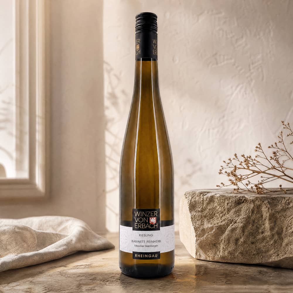 Winzer von Erbach EG Riesling Kabinett Erbacher Steinmorgen feinherb Jahrgang 2024 0,750 Liter/ 9.5% vol Produktbild