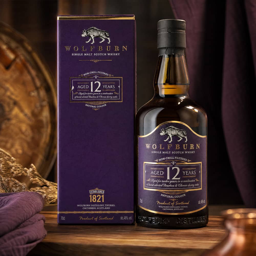 Wolfburn 12 Jahre Bourbon & Sherry Casks 0,70 Liter/ 46.0% vol Produktbild