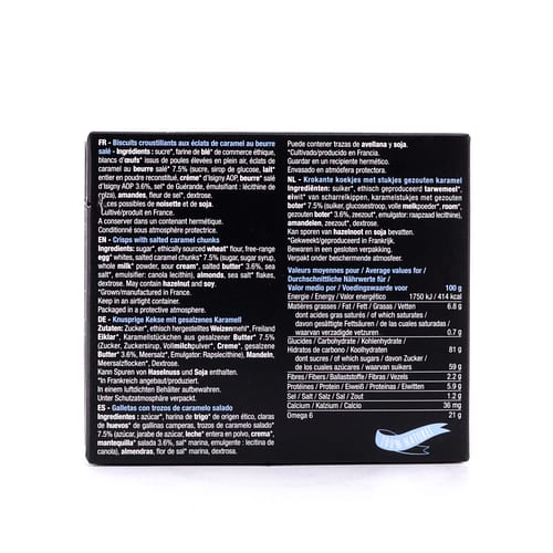 Maison Bruyère Croustillants Caramel Au Beurre Sale Knusprige Kekse mit gesalzenes Karamell 70 Gramm Produktbild