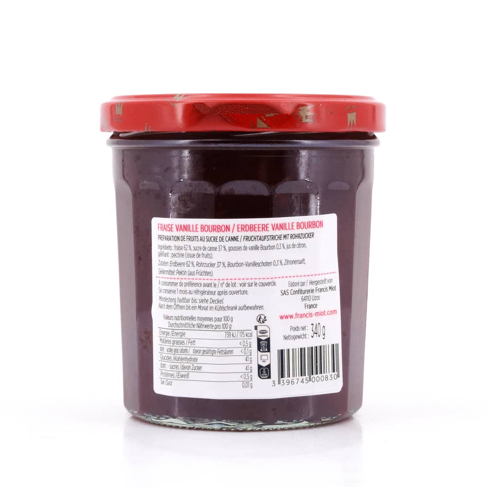 Maison Francis Miot Fraise & Vanille Erdbeere & Bourbon Vanille 340 Gramm Produktbild