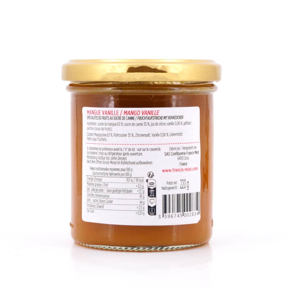 Maison Francis Miot Mangue & Vanille Mango Vanille 220 Gramm Produktbild