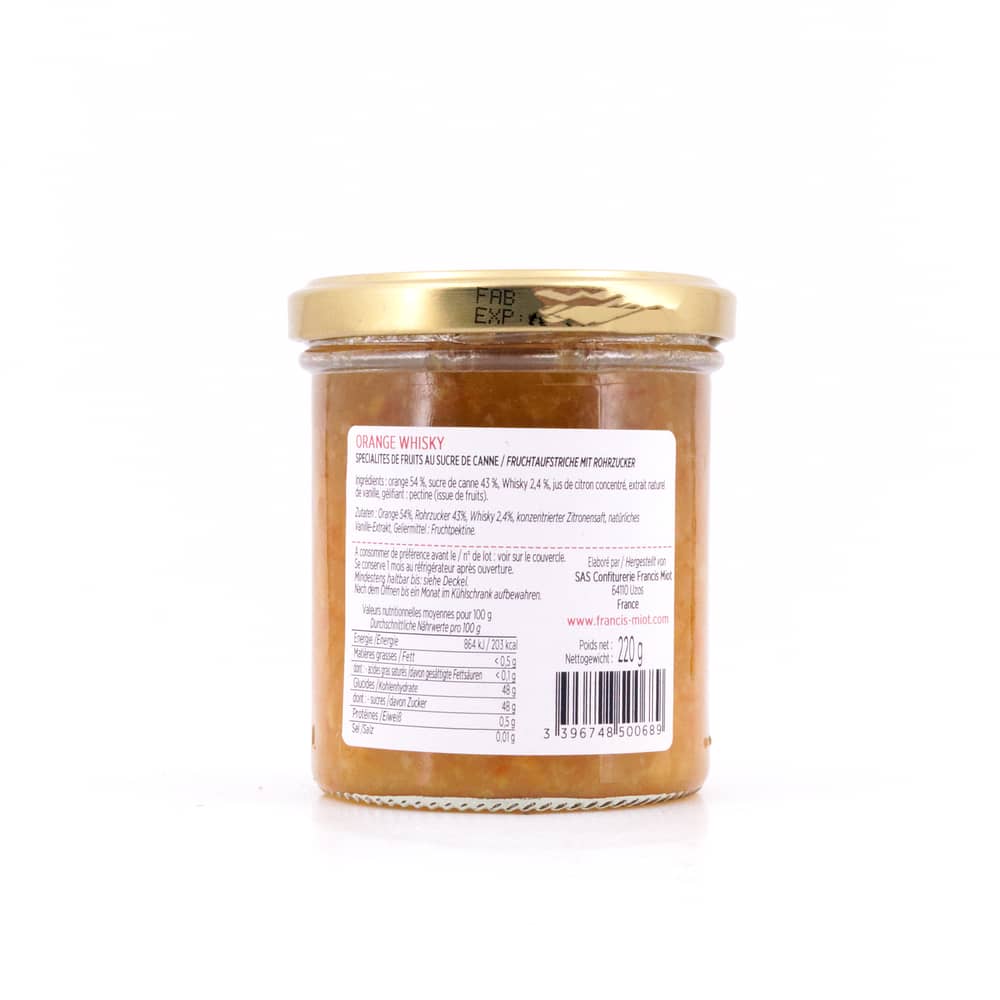 Maison Francis Miot Orange Whisky mit Rohrzucker & 2,4% Whisky 220 Gramm/ 2.4% vol Produktbild