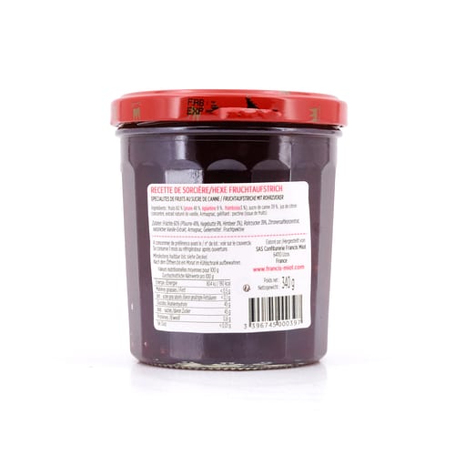 Maison Francis Miot Recette de Sorciere Hexe- Konfitüre aus Pflaume, Hagebutte & Himbeere, mit Rohrzucker 340 Gramm Produktbild