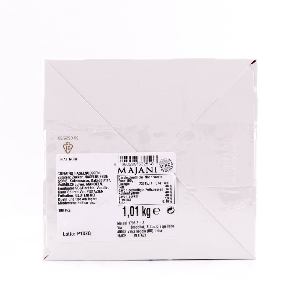 MAJANI Centodadi FIAT Noir de Cremino 100 Stück einzeln verpackt 1013 Gramm Produktbild