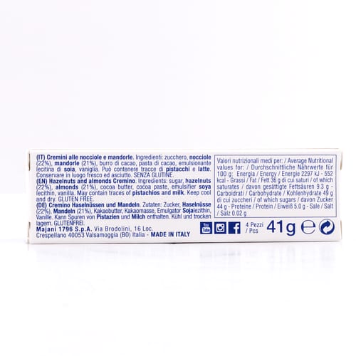 MAJANI FIAT Classic Schichtnougat Haselnuss & Mandeln 41 Gramm Produktbild