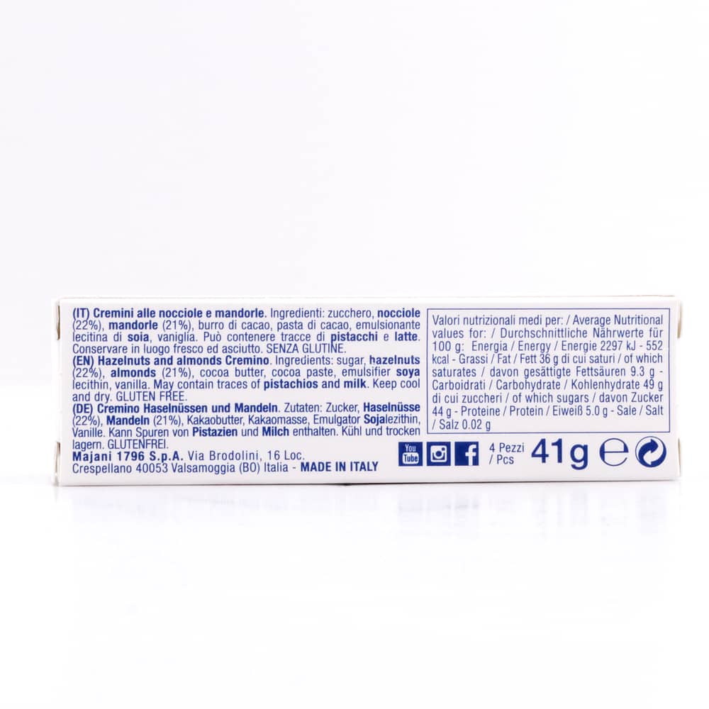 MAJANI FIAT Classic Schichtnougat Haselnuss & Mandeln 41 Gramm Produktbild