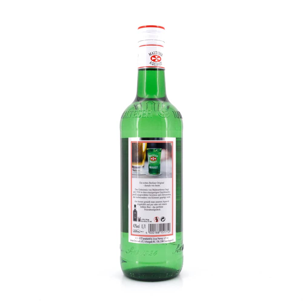 Malteserkreuz Aquavit 0,70 Liter/ 40.0% vol Produktbild