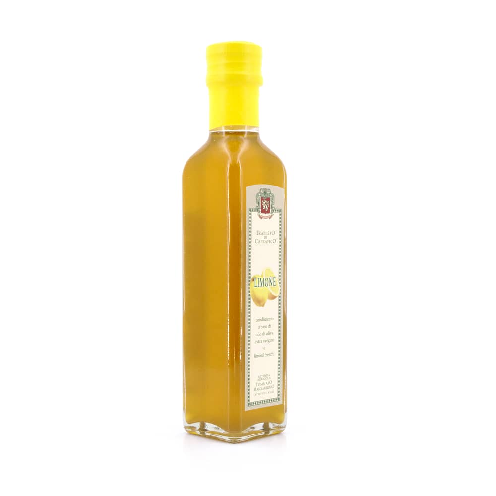 Masciantonio Olio Extra Vergine al Limone Olivenöl Gentile di Chieti und Essenzen der Zitrone von Masciantonio 0,250 Liter Produktbild