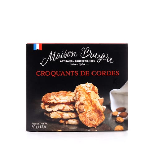 Maison Bruyère Croquants De Cordes Knusprige Kekse mit Mandelstückchen 50 Gramm Produktbild