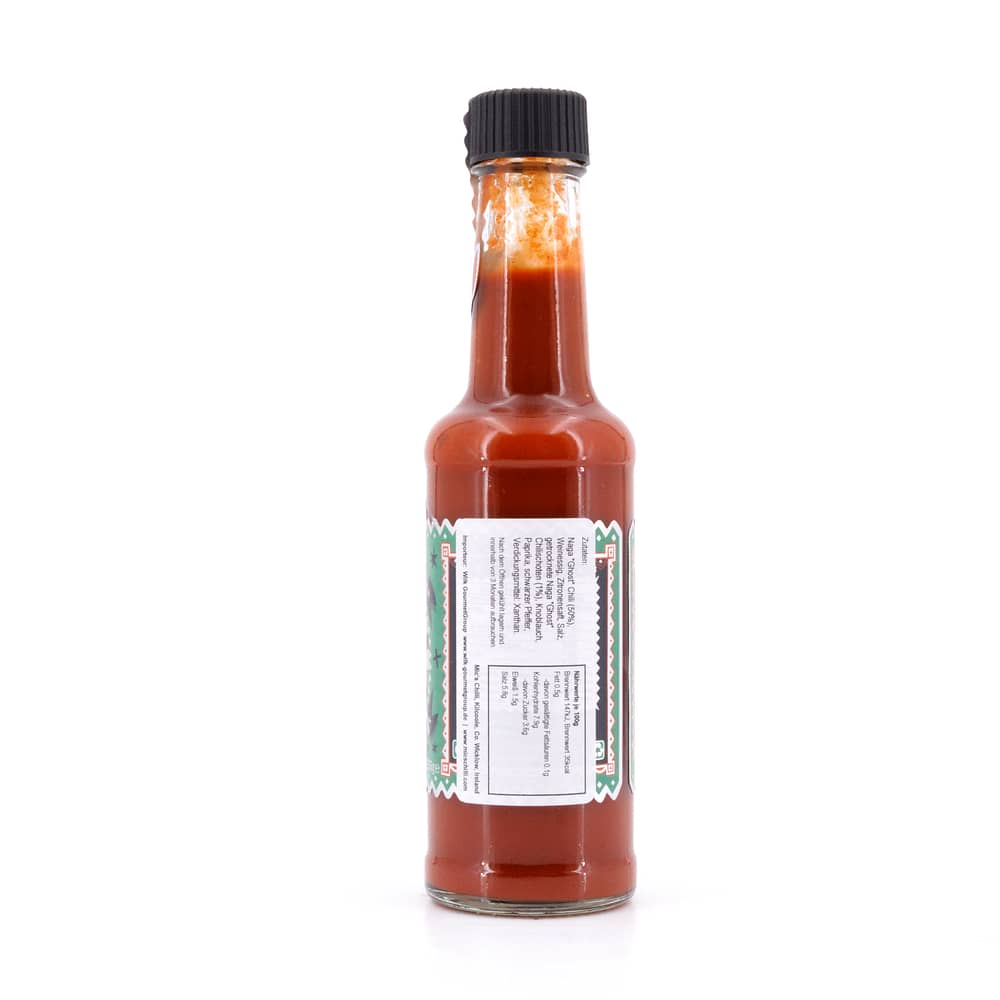 Mic's Chilli Naga Knockdown Damn Hot Sauce extrem scharfe Chili-Sauce 600.000 Scoville 155 Gramm Produktbild