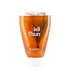 Mieli Thun Alpino Melange aus Akazienhonig und Latschenkieferöl mit Kieferknospe in Spenderflasche Produktbild