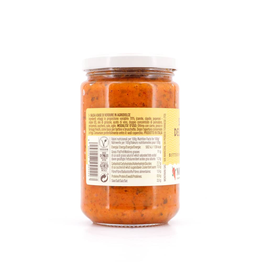 Montanini Salsa dell´Orto Soße mit Gemüse-Mischung süß-sauer 280 Gramm Produktbild