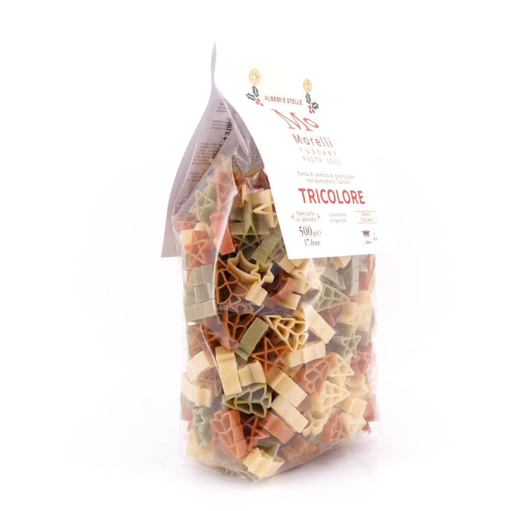 Morelli Tricolore Weihnachtsnudeln 500 Gramm Produktbild