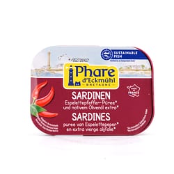Phare d'Eckmühl Sardinen in Olivenöl mit Piment d'Espelette 135g Produktbild