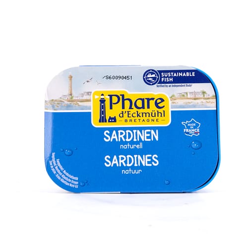 Phare d'Eckmühl Sardinen naturell 135g 95 Gramm Abtropfgewicht Produktbild