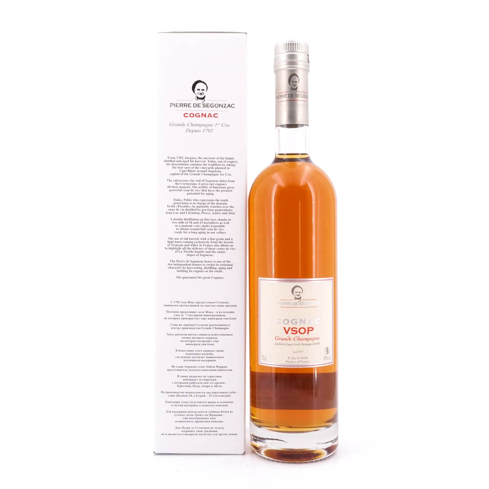Pierre de Segonzac Cognac VSOP 0,70 Liter/ 40.0% vol Produktbild