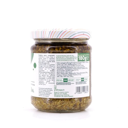 Pralina Pesto basilico Basilikumpesto ohne Knoblauch 180 Gramm Produktbild