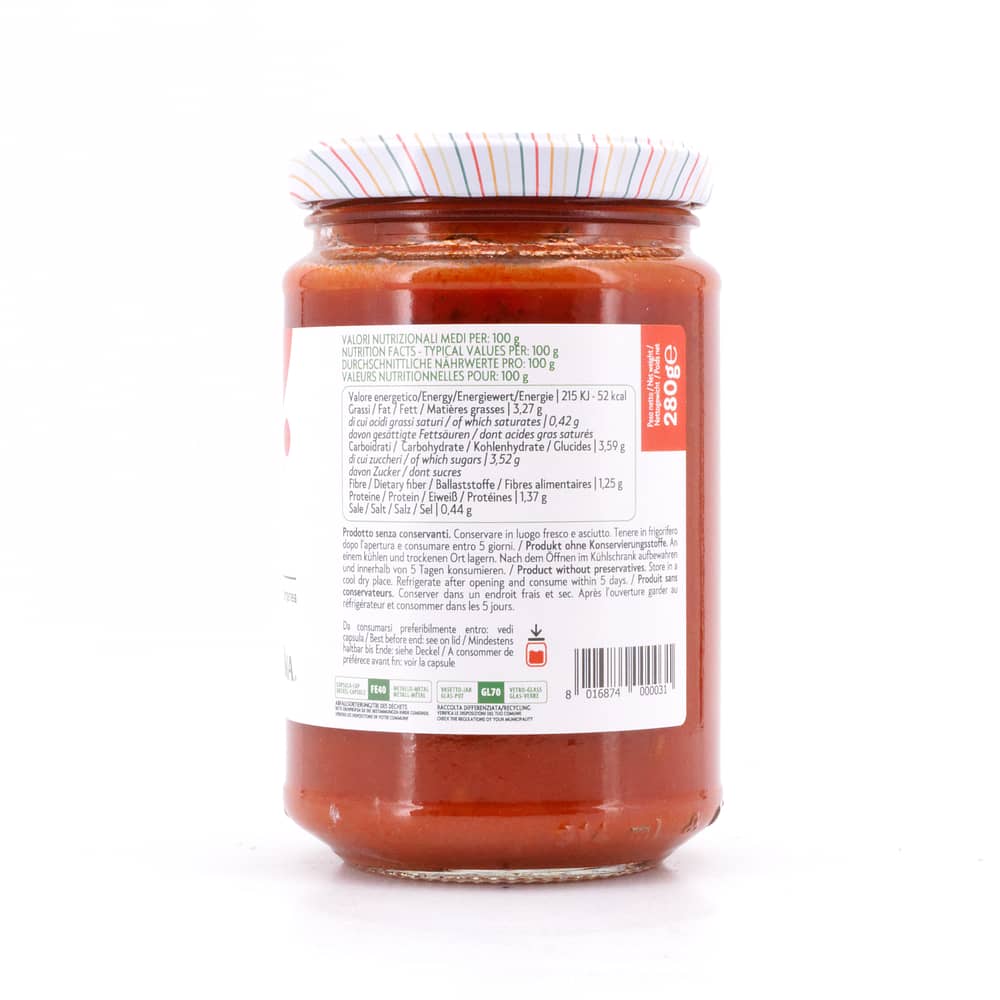 Pralina Sugo alla Pizzaiola Tomatensauce a la Pizzaiola 280 Gramm Produktbild