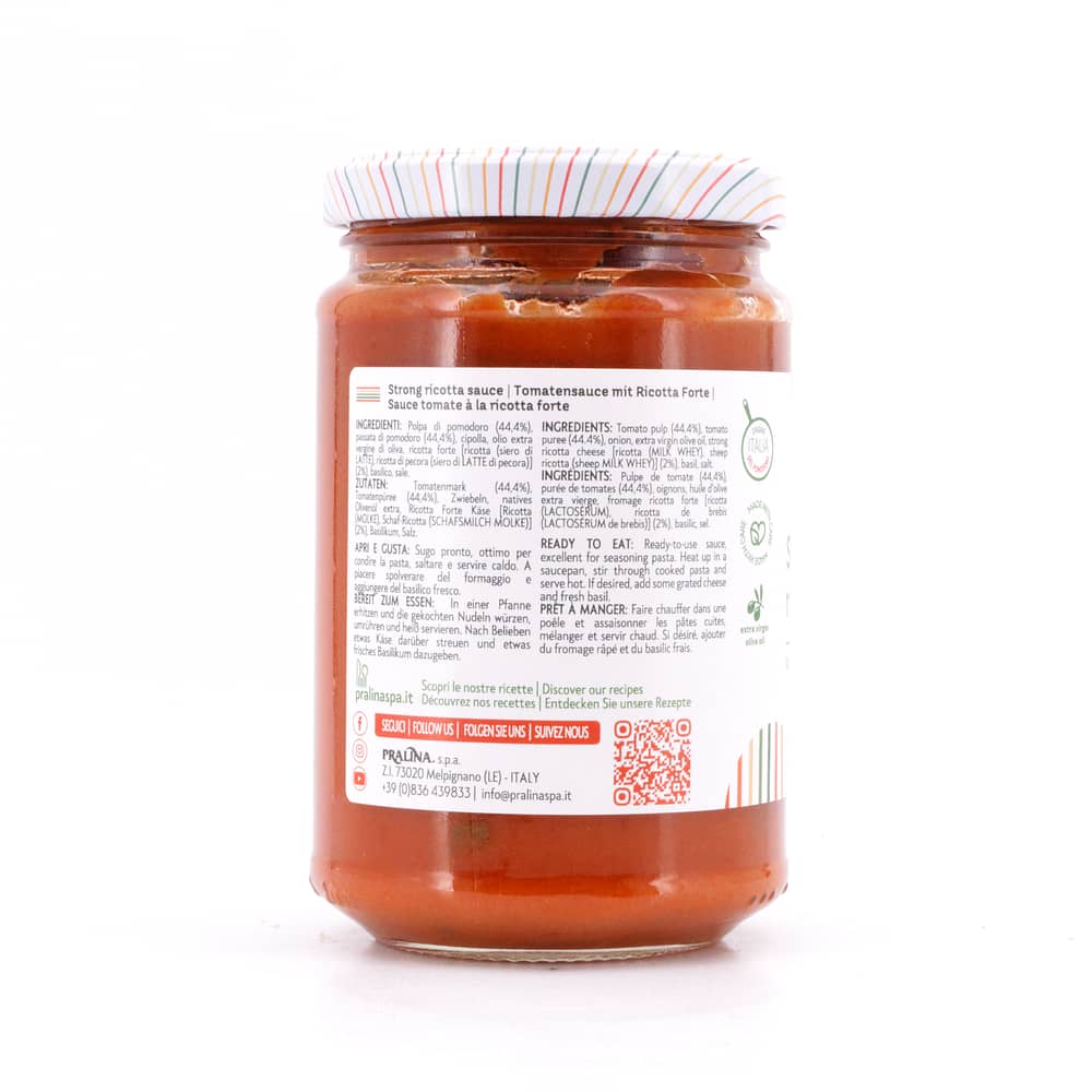 Pralina Sugo alla Ricotta Forte Tomatensauce mit Ricotta Forte 280 Gramm Produktbild