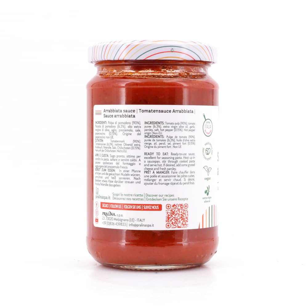 Pralina Sugo All`Arrabbiata Tomatensauce Al Arabbiata 280 Gramm Produktbild