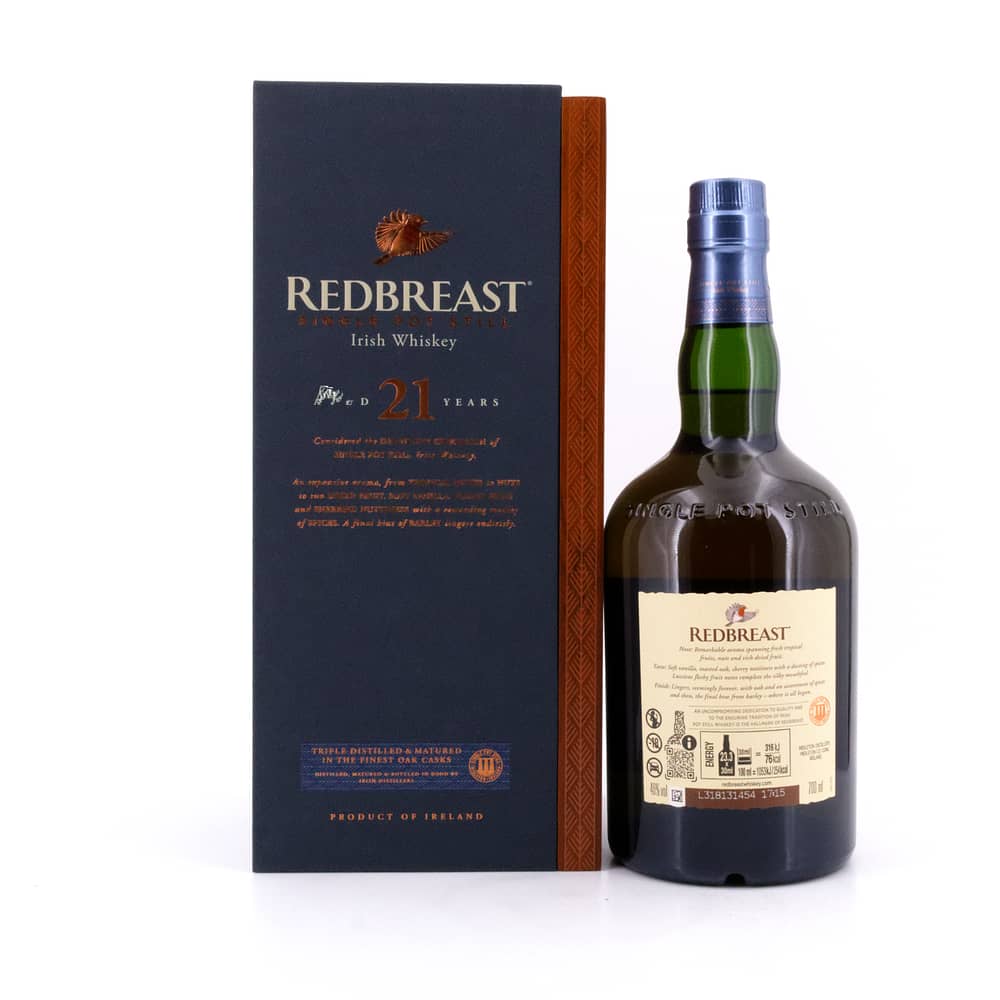 Redbreast 21 Jahre Single Pot Still Irish Whiskey 0,70 Liter/ 46.0% vol Produktbild