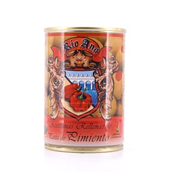 Rio Ana Aceitunas Rellenas de Pasta de Pimiento Grüne Oliven gefüllt mit Paprikapaste 292g Produktbild