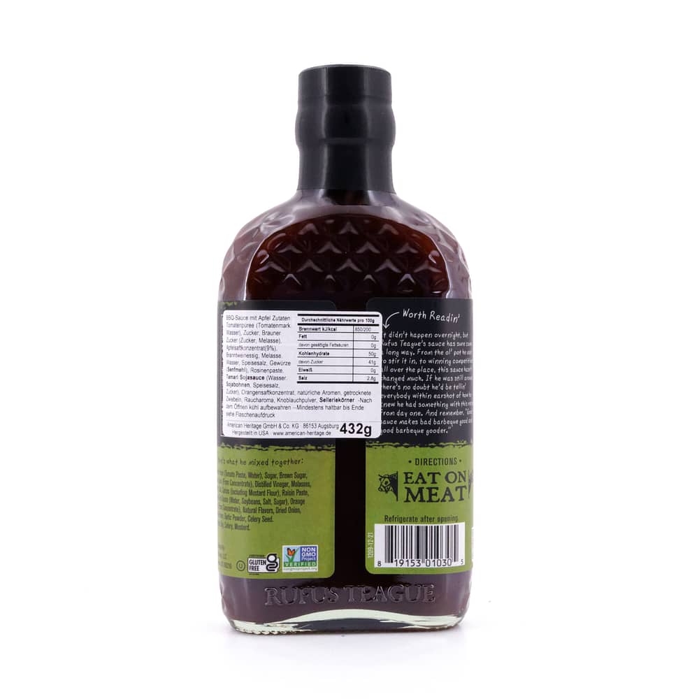 Rufus Teague Smoky Apple BBQ-Sauce 432 Gramm Produktbild