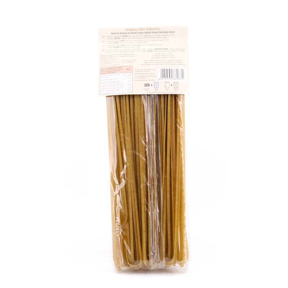 Sbiroli Linguine Aglio & Basilico Linguine mit Knoblauch und Basilikum 250 Gramm Produktbild