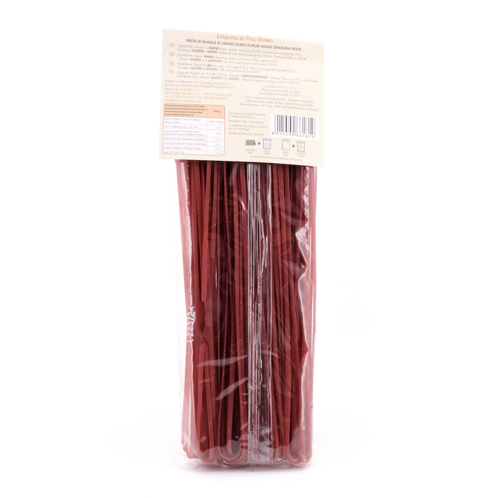 Sbiroli Linguine al Vino Rosso Linguine mit Rotwein 250 Gramm Produktbild