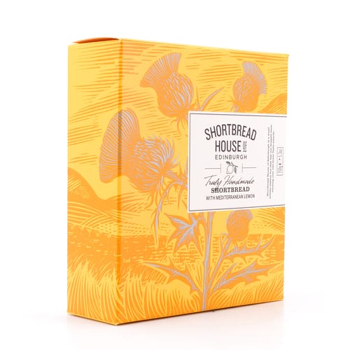 Shortbread House of Edinburgh Shortbread With Mediterranean Lemon Rounds Buttergebäck mit Zitronen 150 Gramm Produktbild
