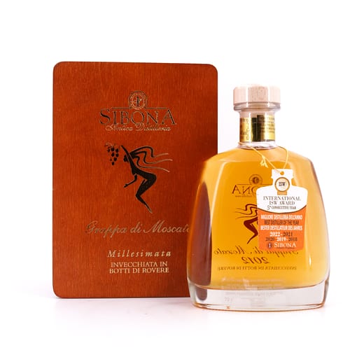 Sibona Grappa Di Moscato Millesimata Invecchiata Jahrgang 2012 / 2024 0,70 Liter/ 44.0% vol Produktbild