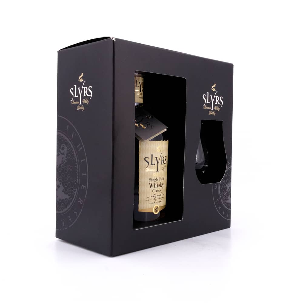 Slyrs Single Malt Whisky Geschenkset inkl. Slyrs Glas 0,70 Liter/ 43.0% vol Produktbild