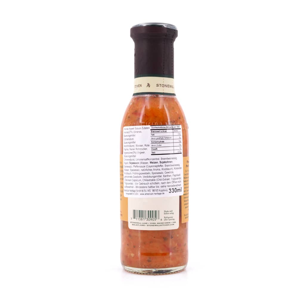 Stonewall Kitchen Pineapple Ginger Sauce 0,330 Liter Produktbild