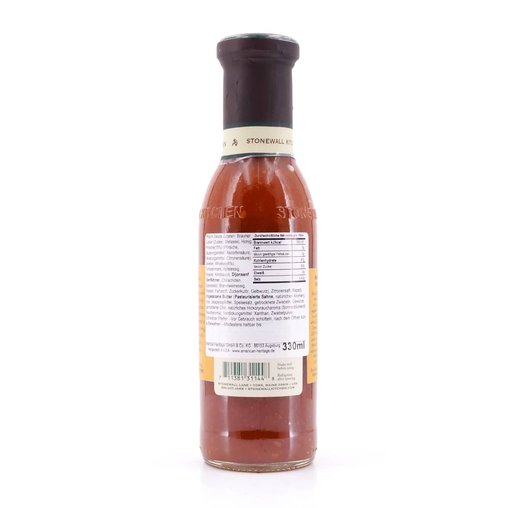 Stonewall Kitchen Smoky Peach Whiskey Sauce 0,333 Liter Produktbild
