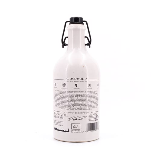 Taube BIO Gin Waldrapp GOYA Port Wine Barrel Aged Steinzeugflasche mit Bügelverschluß 0,50 Liter/ 42.0% vol Produktbild
