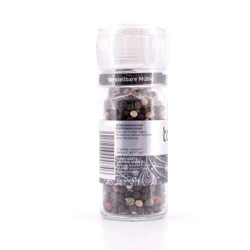 toque Peppercorns Verstellbare Mühle mit Pfeffermischung 45 Gramm Produktbild