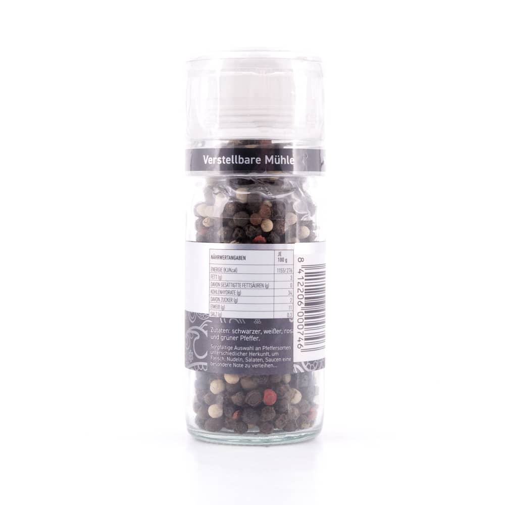 toque Peppercorns Verstellbare Mühle mit Pfeffermischung 45 Gramm Produktbild