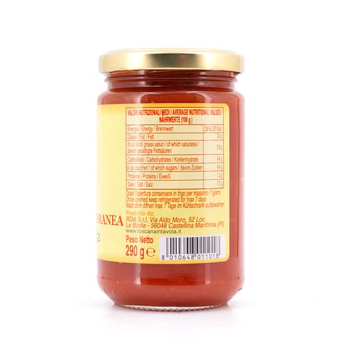 TOSCANA intavola Salsa Mediterranea Piccante Tomatensauce mit scharfer Paprika 290 Gramm Produktbild