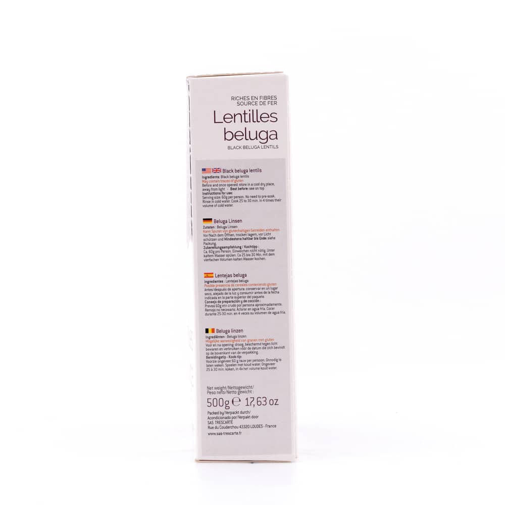Trescarte Lentilles Beluga Beluga Linsen 500 Gramm Produktbild