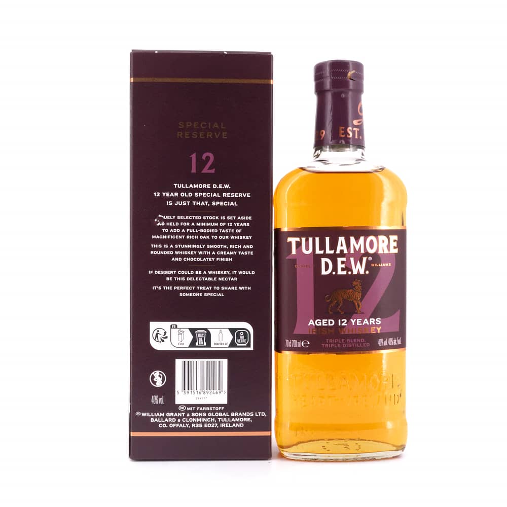 Tullamore Dew 12 Jahre 0,70 Liter/ 40.0% vol Produktbild