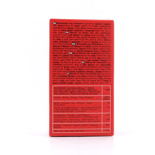 Verduijn's Cranberry Thins Buttergebäck mit Preiselbeeren 75 Gramm Produktbild