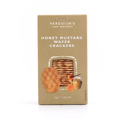 Verduijn's Honey Mustard Wafer Crackers Käse-Waffeln mit Honig und Senf 75 Gramm Produktbild