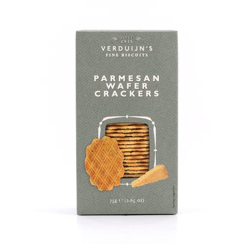 Verduijn's Parmesan Wafer Crackers Waffeln mit Parmesan, Basilikum und Knoblauch 75 Gramm Produktbild