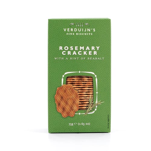 Verduijn's Rosemary Cracker Waffeln mit Rosmarin und Meersalz 75 Gramm Produktbild
